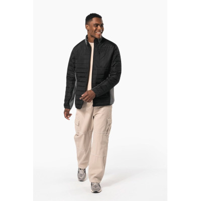 Men's bi-material padded jacket